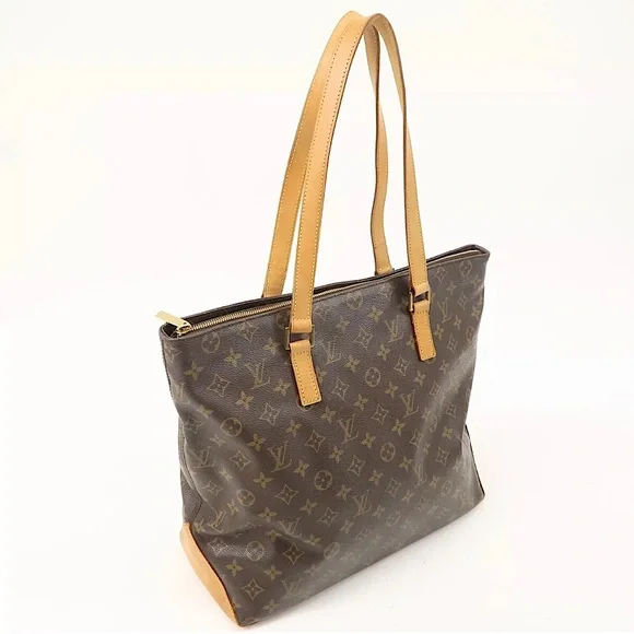 LOUIS VUITTON CABAS MEZZO Monogram Top Zip Laptop Work Travel Shoulder Bag - Picture 1 of 17